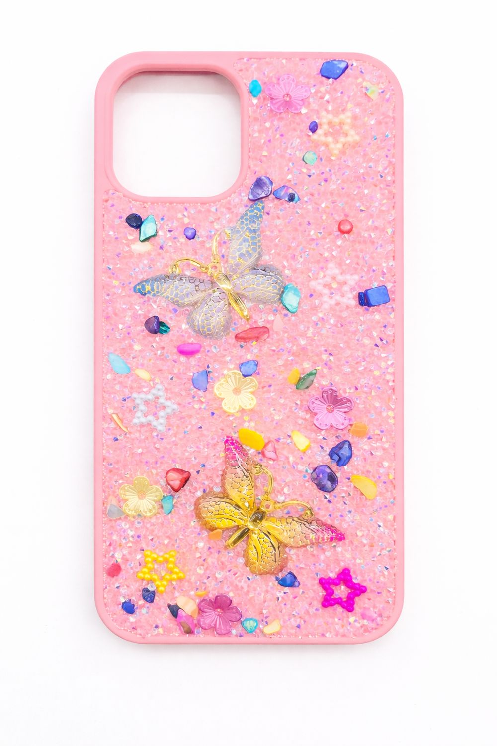 Rain Flower Stone Butterfly Case Iphone 12/12 Pro (Pink)