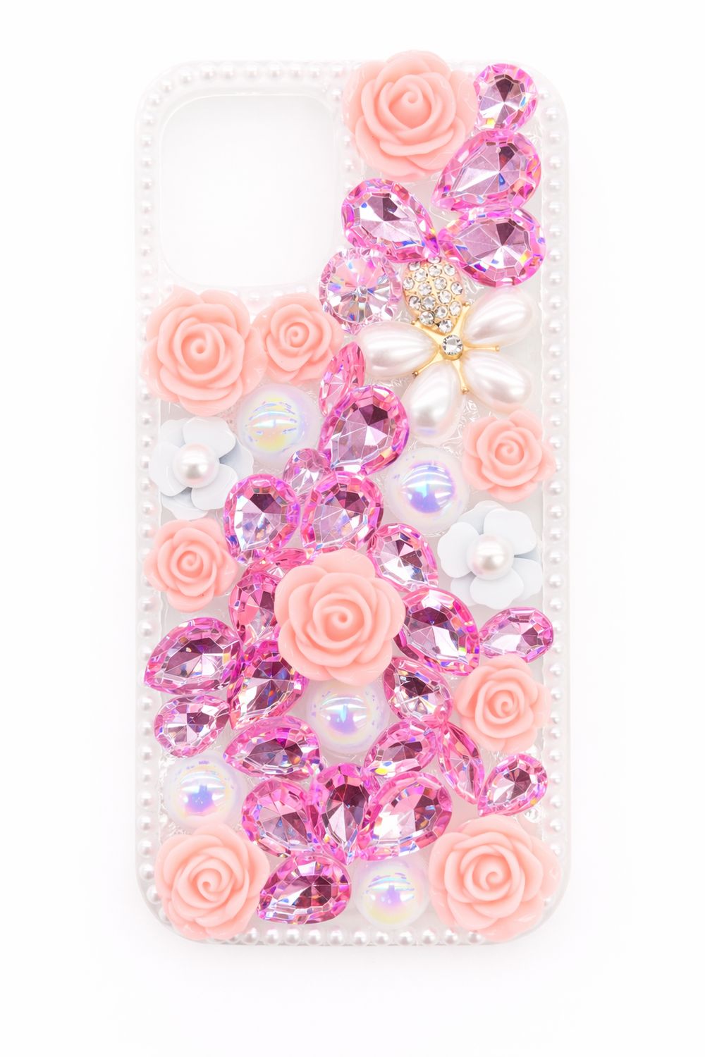 Diamond Pearl Rose Case Iphone 12/12 Pro (Pink)