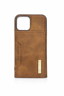 DG MING LEATHER DETACHABLE CARD CASE Iphone 12/12 Pro (Brown)