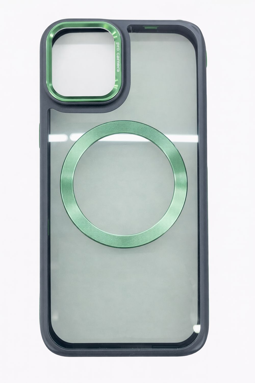 Transparent Magsafe case Iphone 12/12 Pro (Green)