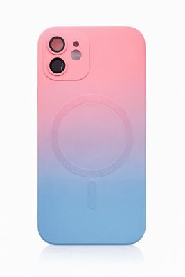 Gradient Magsafe with Camera Lens Iphone 12 (Pink/Blue)