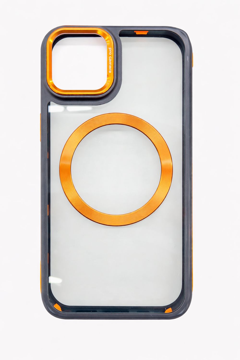 Transparent Magsafe case Iphone 12/12 Pro (Orange)