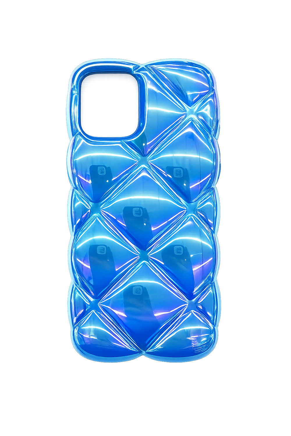Electroplating IMD laser colorful diamond pattern Iphone 12/12 Pro (Blue)