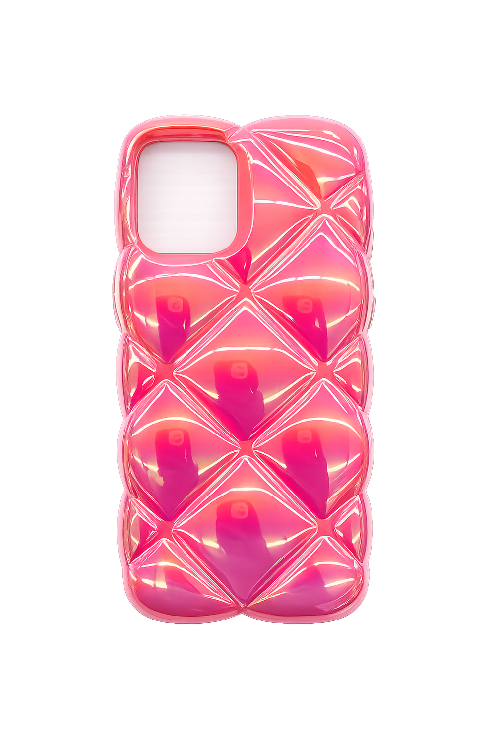 Electroplating IMD laser colorful diamond pattern Iphone 12/12 Pro (Pink)