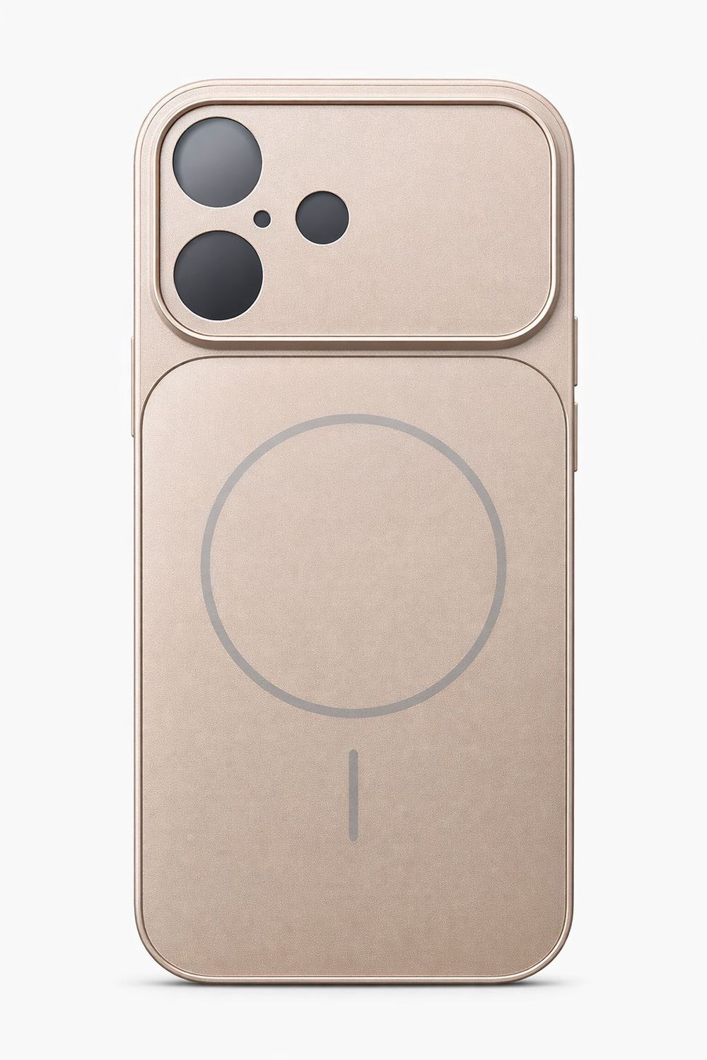 Corning Glass Matte Plated Magnetic Phone Case for Iphone 17-Champagne Gold
