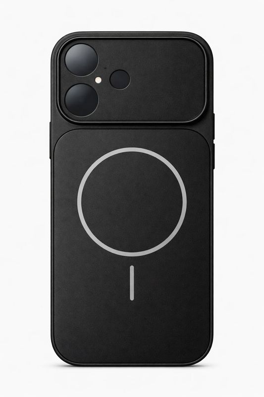 Corning Glass Matte Plated Magnetic Phone Case for Iphone 17-Black