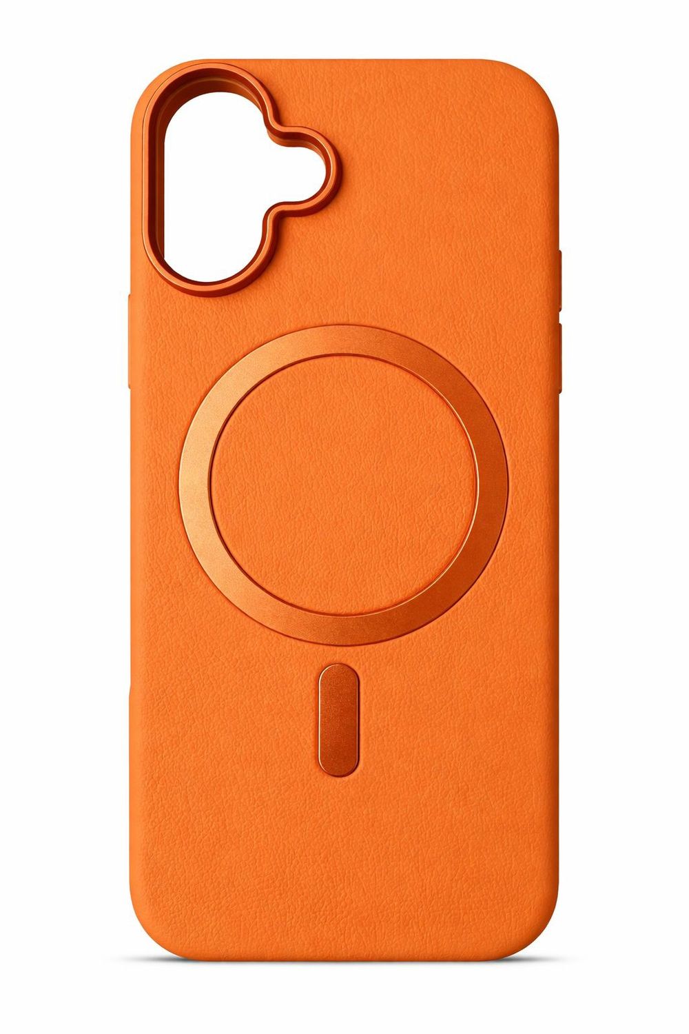 Premium Leather MagSafe Protective Phone Case for Iphone 17-Orange