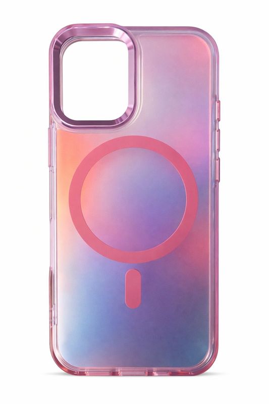 LY Rainbow MagSafe Shining C Case for Iphone 17- Gradient Pink