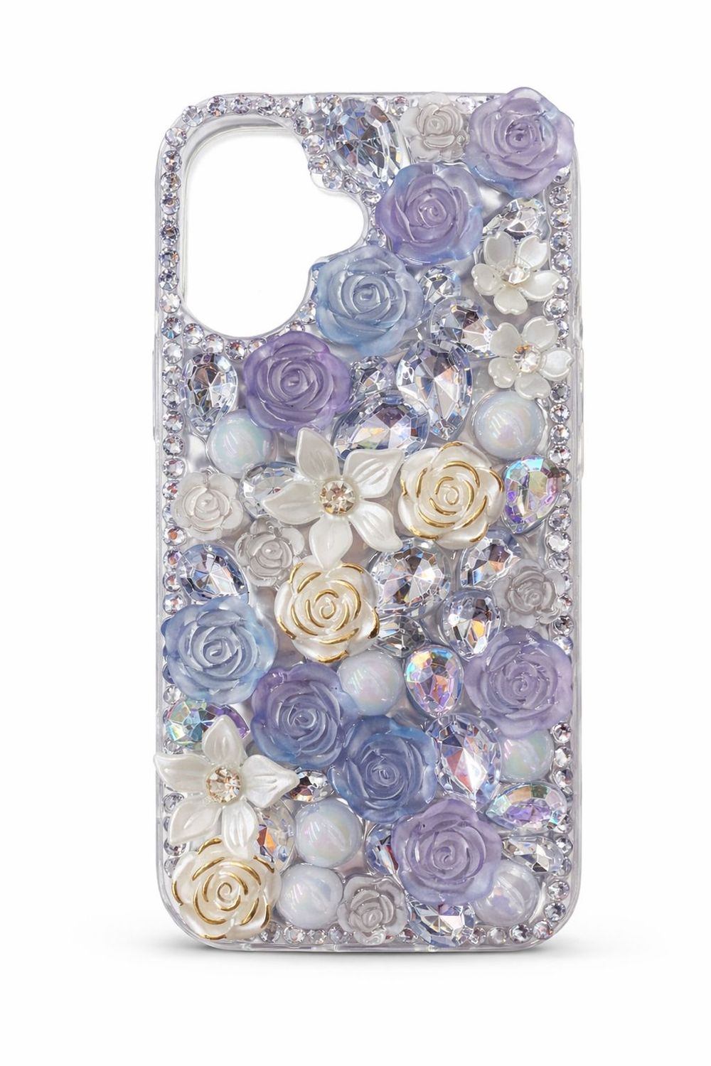 Plum Blossom Diamond Phone Case for Iphone 17-Ice Blue