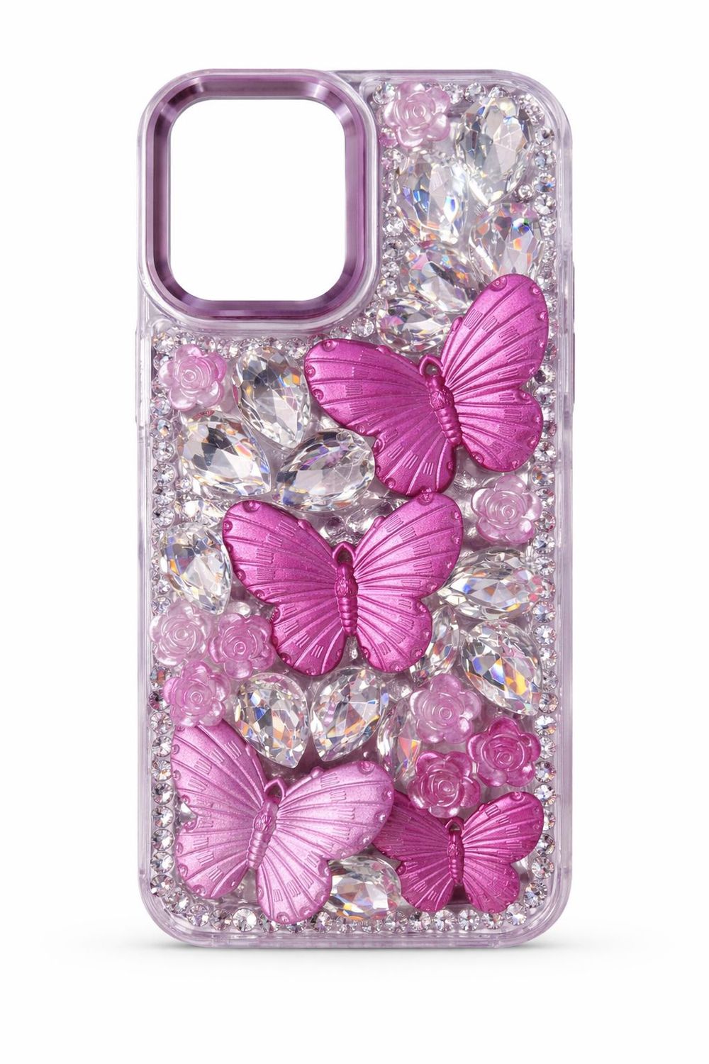 Crystal Hudie Full Diamond Case for Iphone 17-Purple