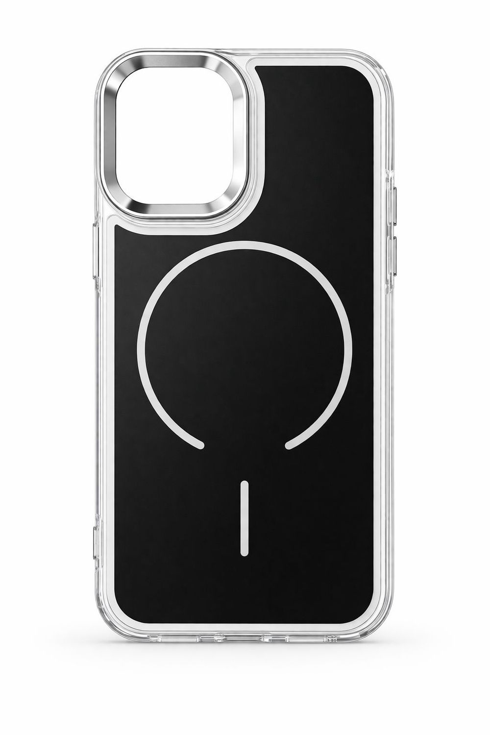 Frosted Colorful C Case Magsafe Case for Iphone 17- Black