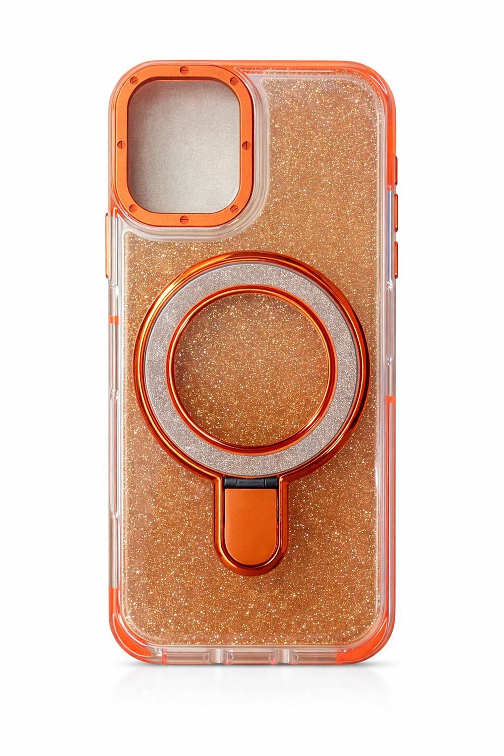 Shinning Case with Kickstand Magsafe Compatible Case for Iphone 17- Orange
