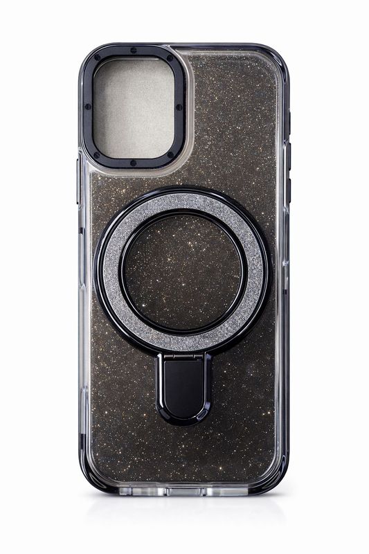 Shinning Case with Kickstand Magsafe Compatible Case for Iphone 17- Black