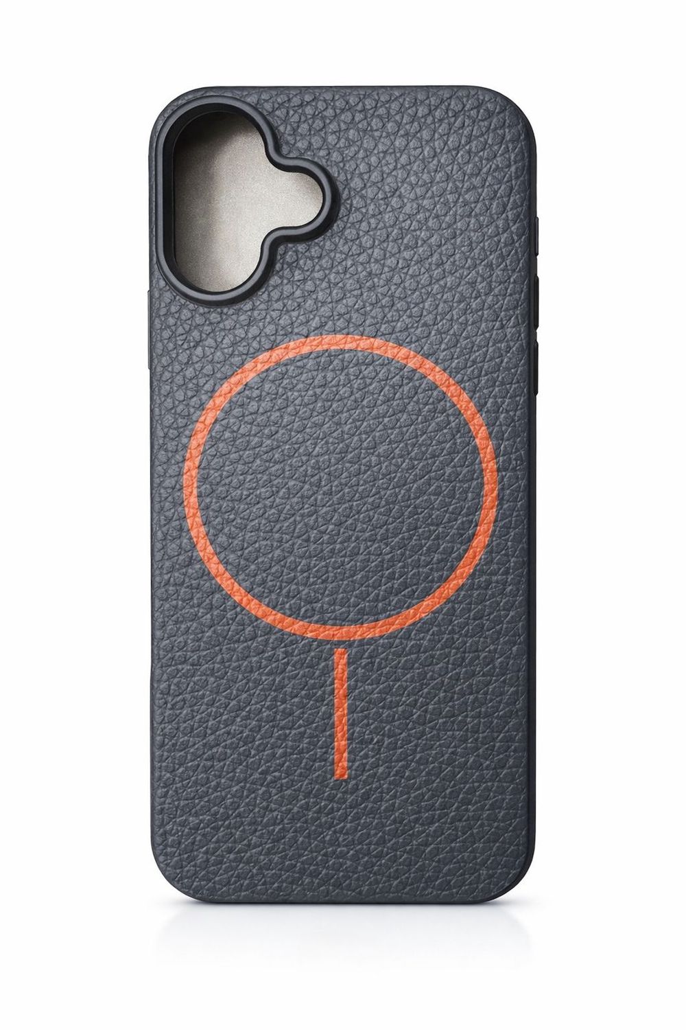 Leather Textured L2 Skin Magnetic Phone Case for Iphone 17-Grey