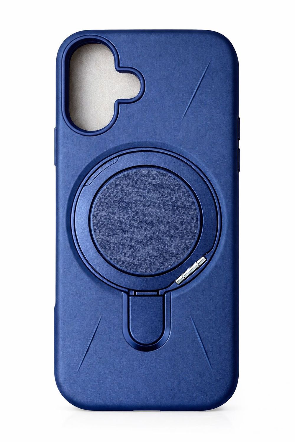 Premium Matte Magnetic  Kickstand TPU+PC  Case for Iphone 17-Blue