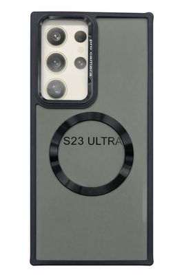 Transparent acrylic phone case S23 Ultra (Black)