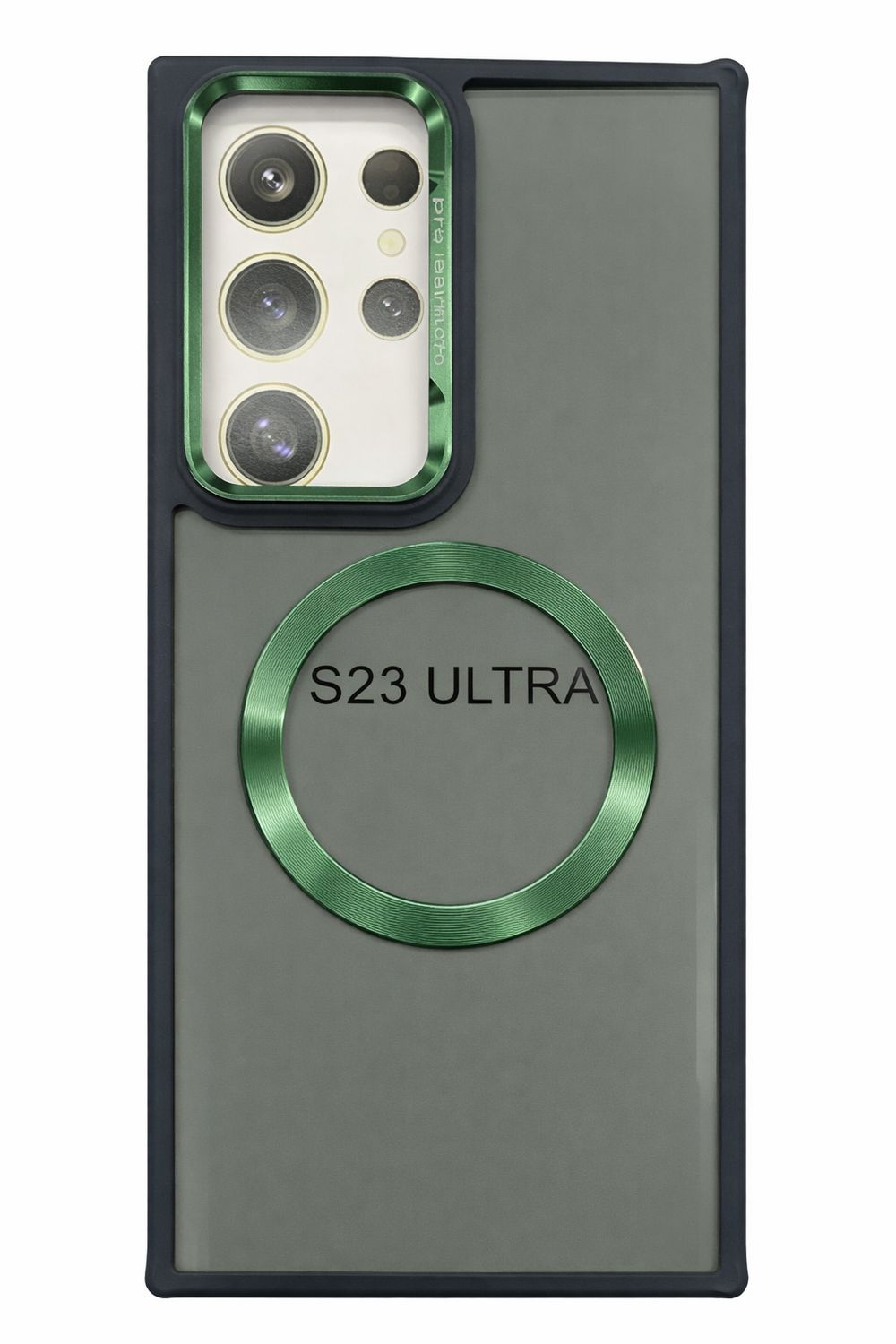 Transparent acrylic phone case S23 Ultra (Green)