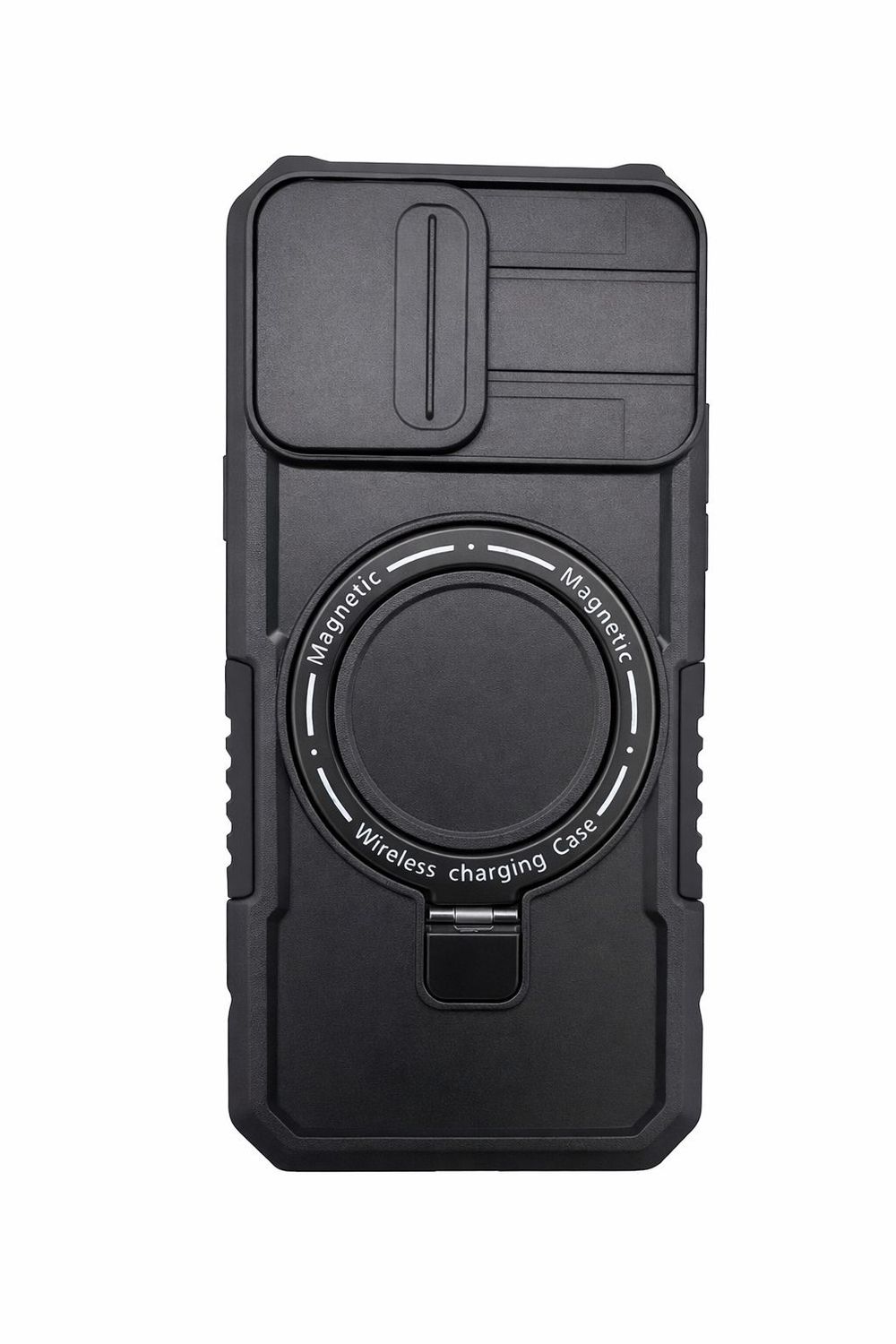 MY Magnetic  Kickstand with Sliding Camera Cover for Iphone 17- Black
