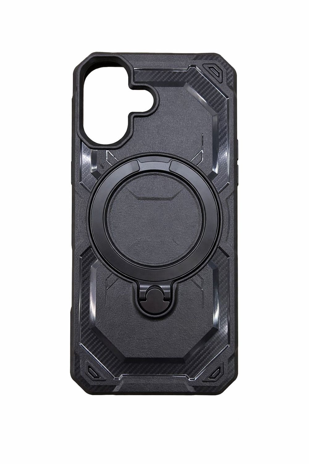 Zhisheng Amor Rugged Magnetic Ring Holder Phone Case for Iphone 17-Black