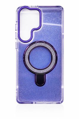 Shinning Case with Kickstand Magsafe Compatible Case for S23 Ultra (Purple)