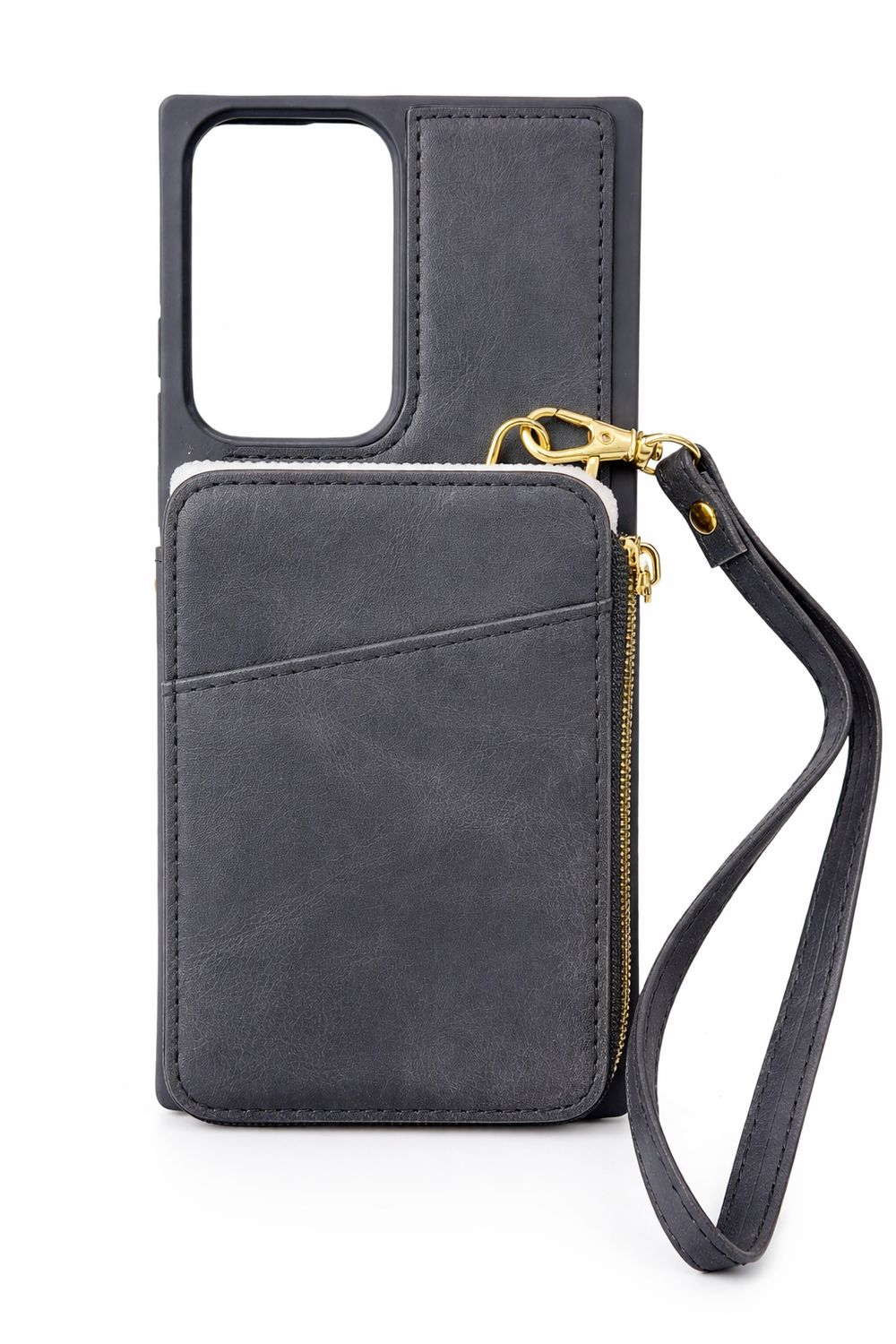 Multi Card Wallet Case - 02 with Zipper S23 Ultra (Black)