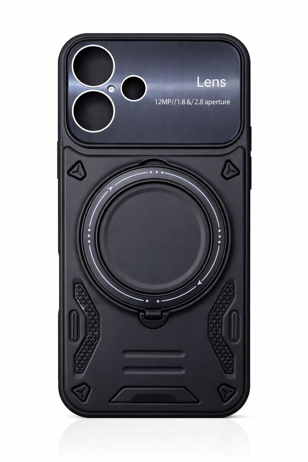 YD Kickstand Magsafe with Camera Protection Case for Iphone 17-Black