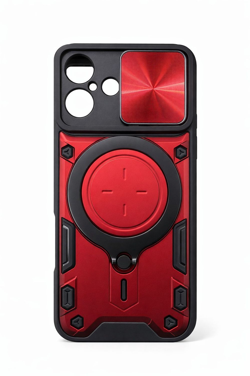 Jiashang Kickstand Case for Iphone 17- Red &amp; Black