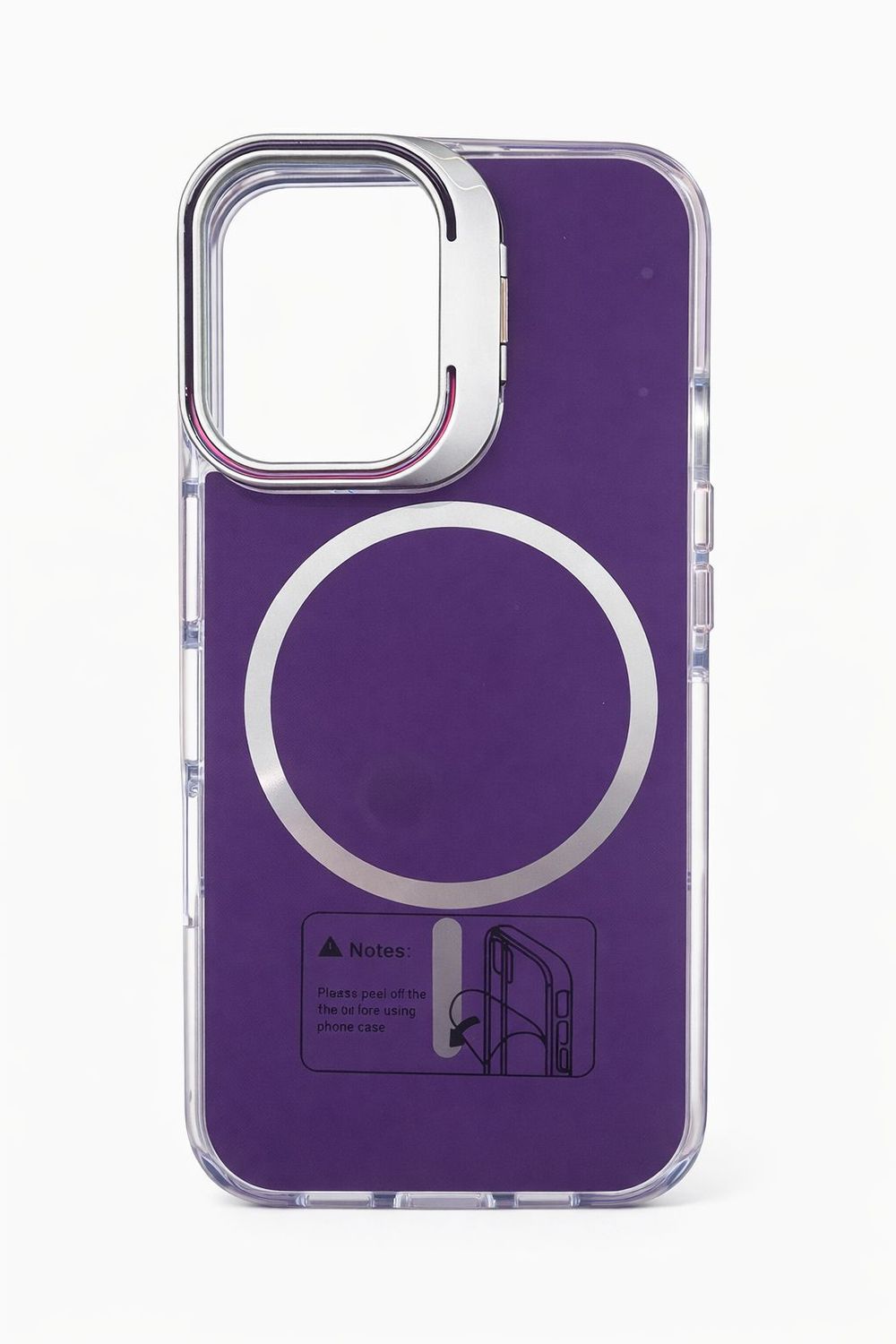 Macaron Magnetic Phone Case with Camera Kickstand for Iphone 17 -Purple