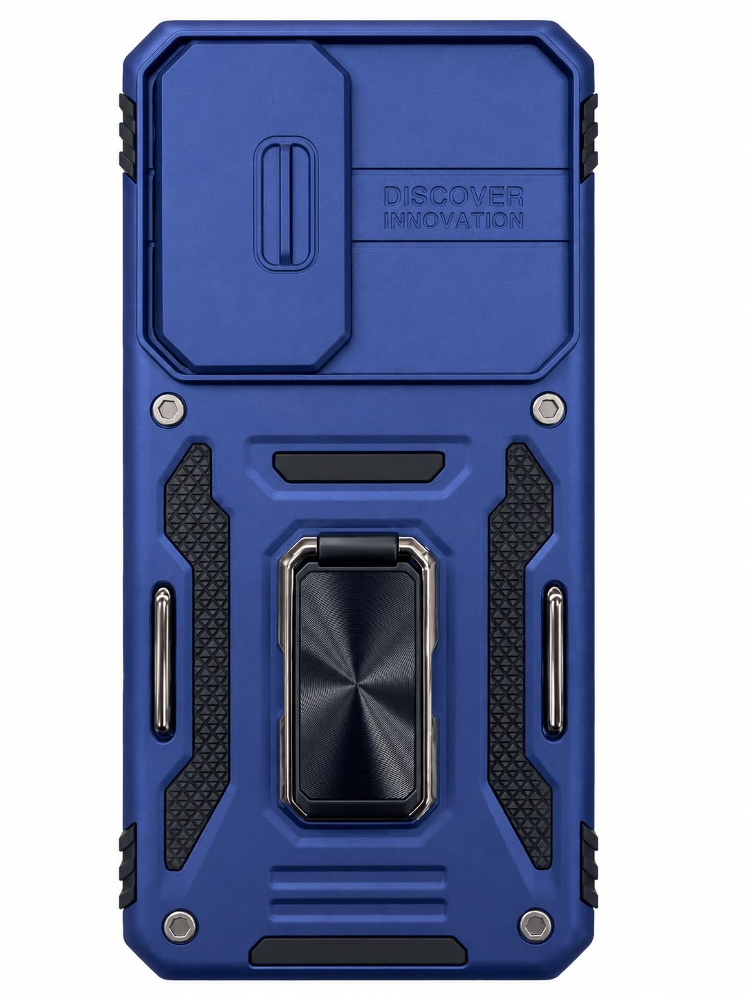 For Samsung s25 Plus/s24 Plus Utter Tough Metal Ring Movable Camera Window Hybrid Case Cover - Navy blue
