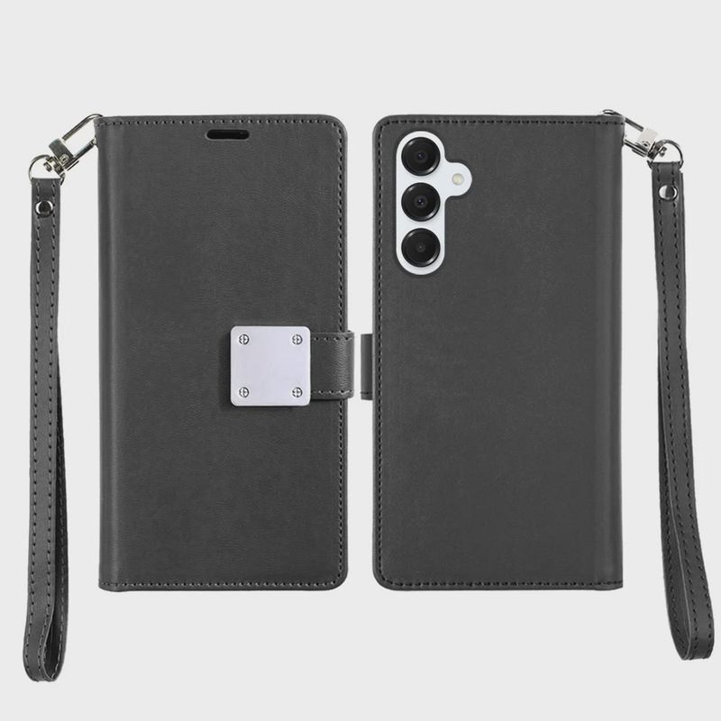 Wallet ID Card Holder Case Cover for Samsung S26 - Black
