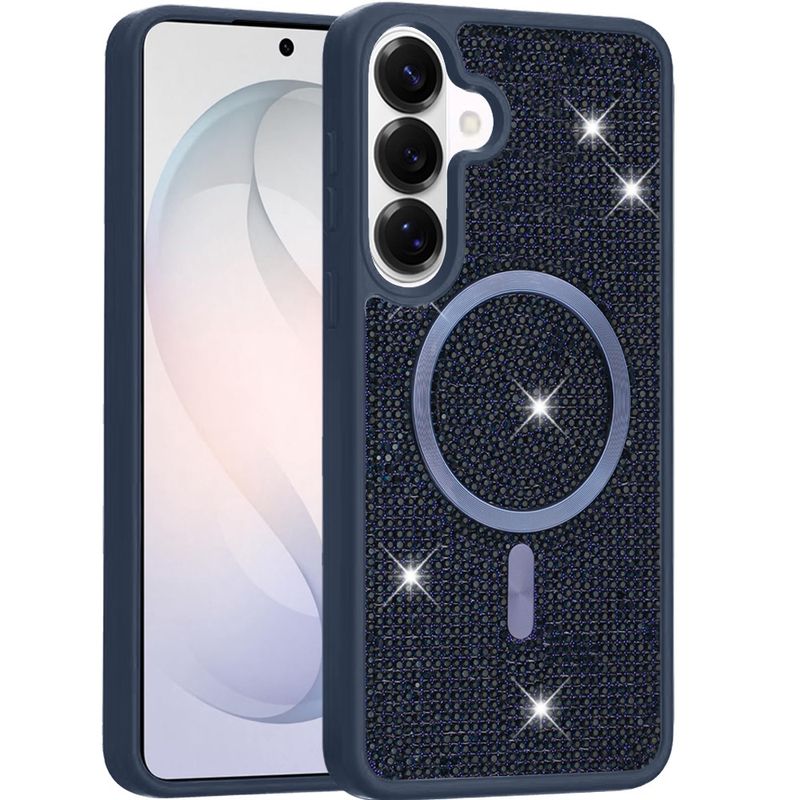 Diamond [Magnetic Circle] with CD Pattern Hybrid For Samsung s26- Blue