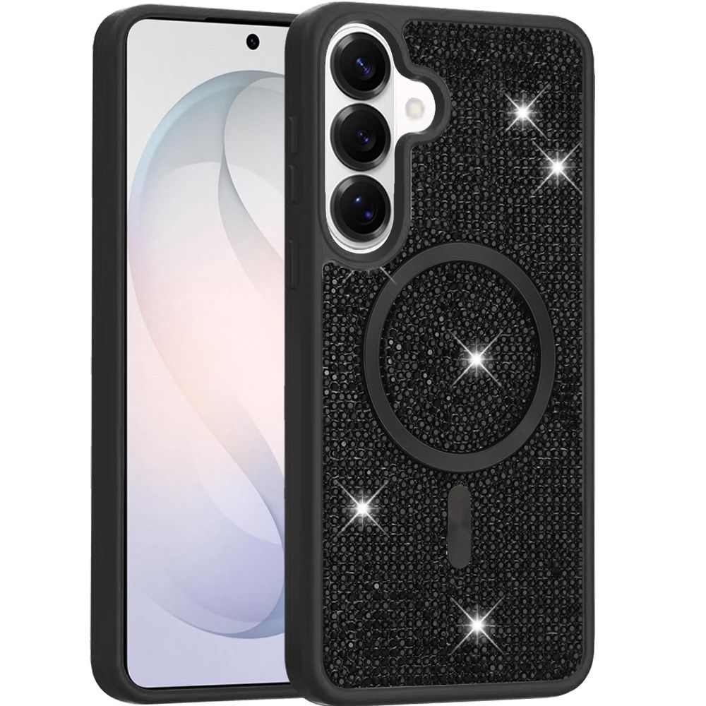 Diamond [Magnetic Circle] with CD Pattern Hybrid for Samsung s26  - Black