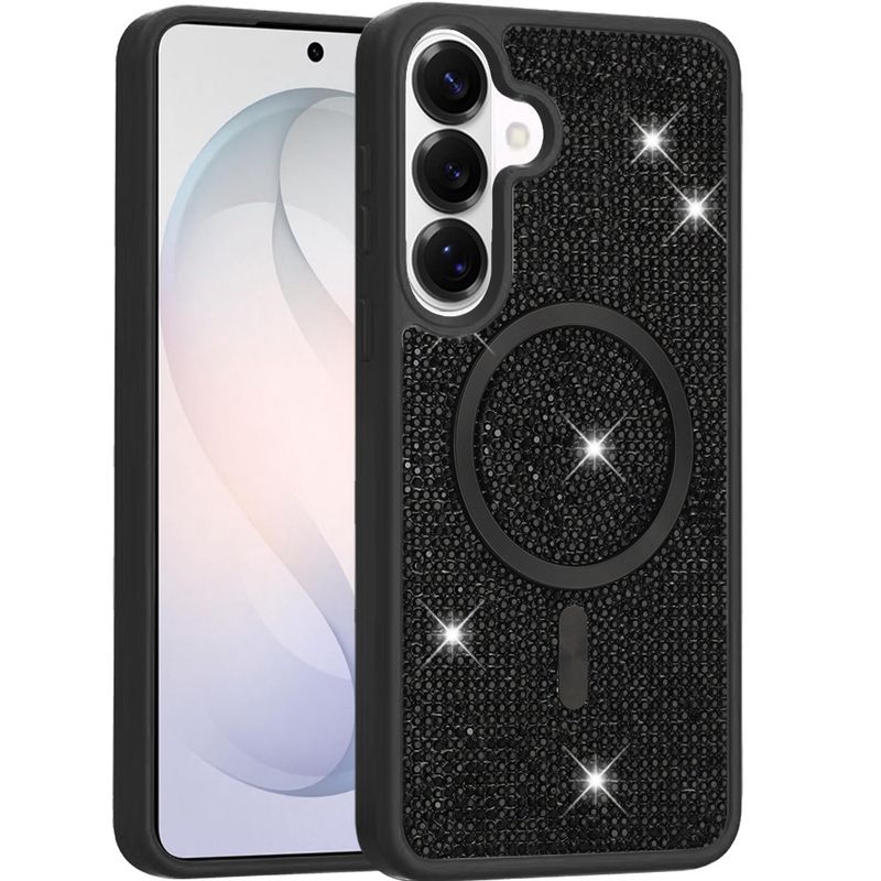 Diamond [Magnetic Circle] with CD Pattern Hybrid for Samsung s26  - Black