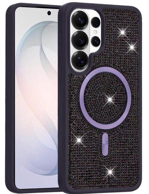 For Samsung s26 Ultra Diamond [Magnetic Circle] with CD Pattern Hybrid - Purple