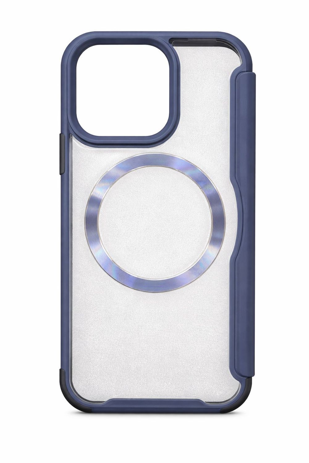Magsafe Flip Cover Phone Case for Iphone 15 pro-Blue