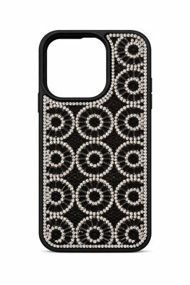 Swaro Star S3 Bling Case for Iphone 15 Pro- Black Rhinestones