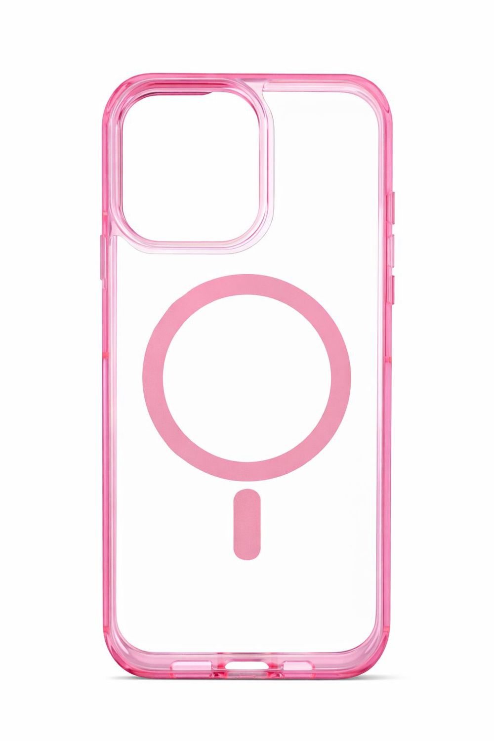 LY Clear Magsafe Case for Iphone 15 Pro Max- Pink Accent