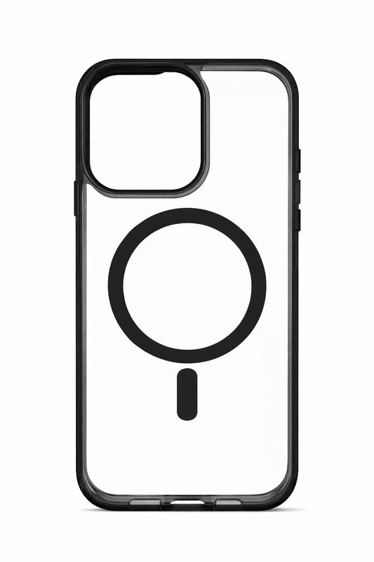 LY Clear Magsafe Case for Iphone 15 Pro Max-Black Accent