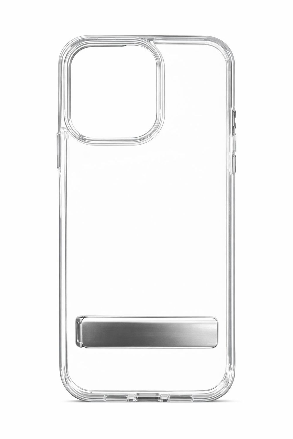 2.0 Clear Metal Kickstand Case for Iphone 15 Pro Max