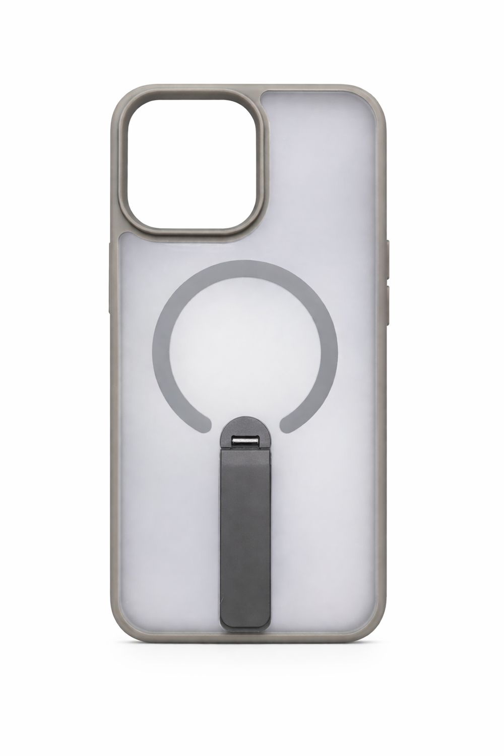 Magsafe Compatible O1 Skin Feeling Kickstand Case for Iphone 15 Pro Max-Gray