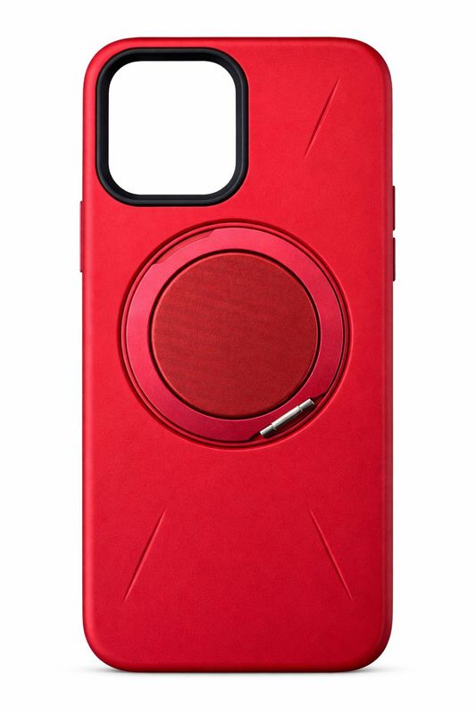 Premium Matte Magnetic  Kickstand TPU+PC  Case for Iphone 15 Pro Max-Red