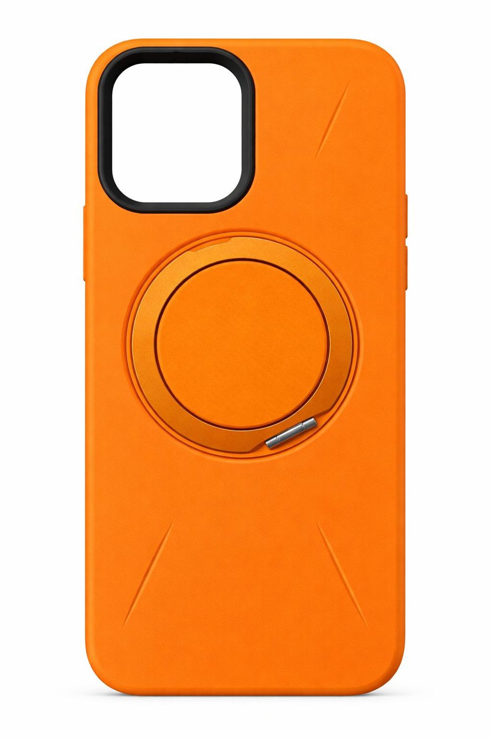 Premium Matte Magnetic  Kickstand TPU+PC  Case for Iphone 15 Pro Max-Orange
