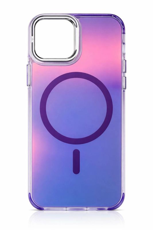 Gradient MagSafe with Camera Kickstand Phone Case For Iphone 15 Pro Max– Purple Edition