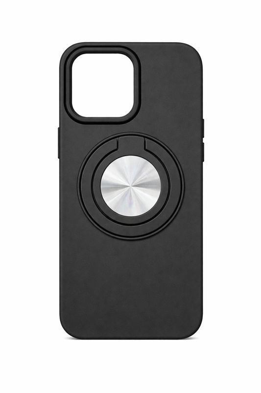 Sleek Magnetic Ring Holder Case for Iphone 15 Pro Max- Black