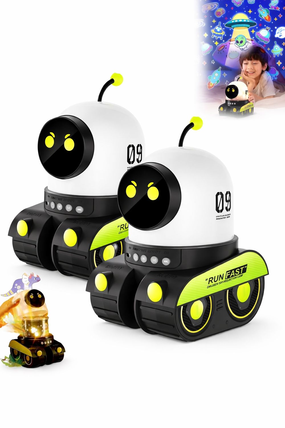 Robot Space Walker Projector with Bluetooth Speaker