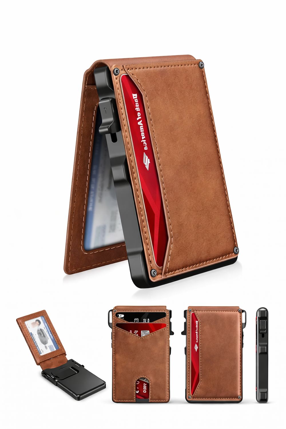 Double fold flip Card Holder