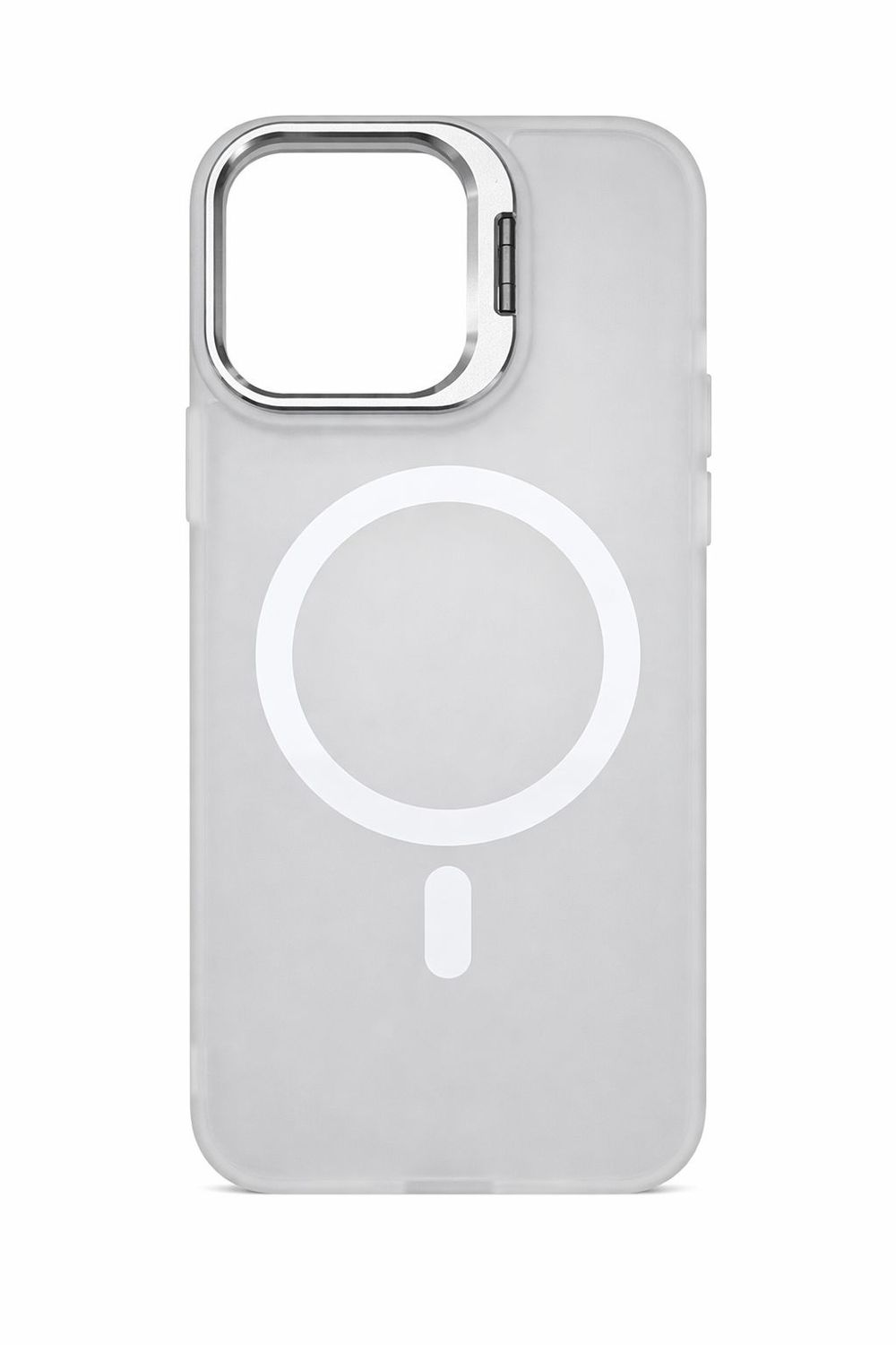 Sky Magnetic Case with Camera Kick Stand for Iphone 15 Pro Max-Frosted Transparent