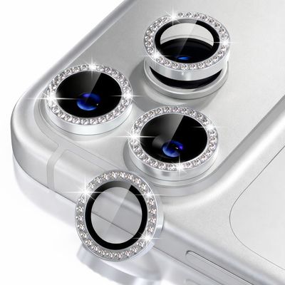 Glitter Camera Lens for Iphone 17- Silver