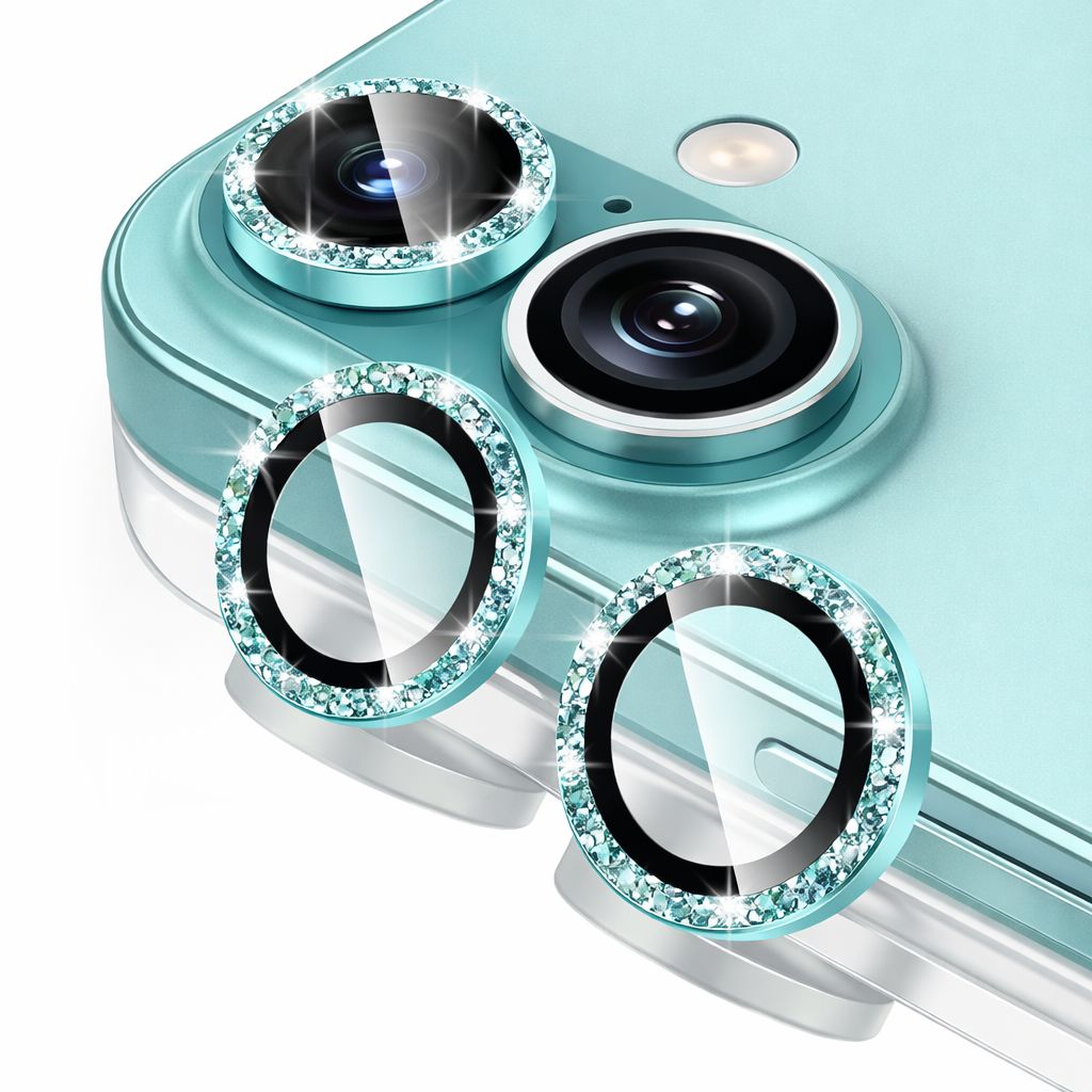 Glitter Camera Lens for Iphone 17- Green