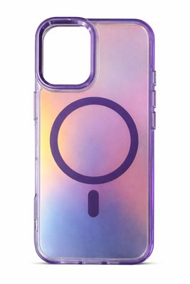 LY Rainbow MagSafe Shining C Case for Iphone 15 Pro Max- Gradient Purple